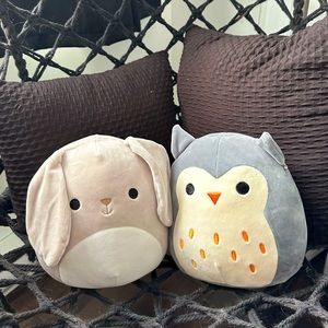 Squishmallows bundle 8" bunny & owl NWT
